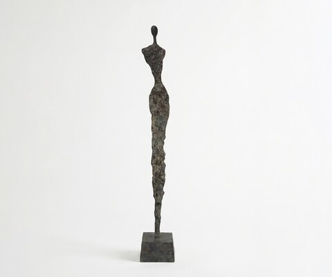Figur Valeria B15 x T15 x H102 cm Aluminium Umbra Antica Handgemacht