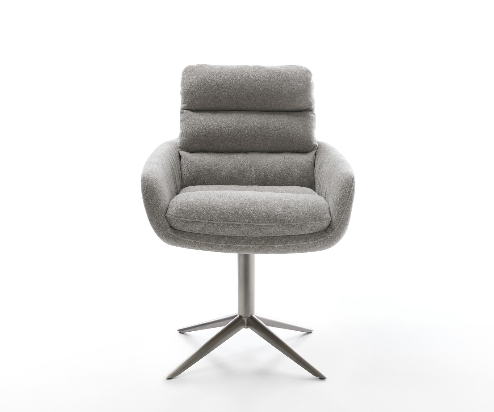 Chaise-pivotante Abelia-Flex avec accoudoirs tissu structuré doux gris pied de chaise 4 branches grafiete pivotement sur 360° fonction bascule 1