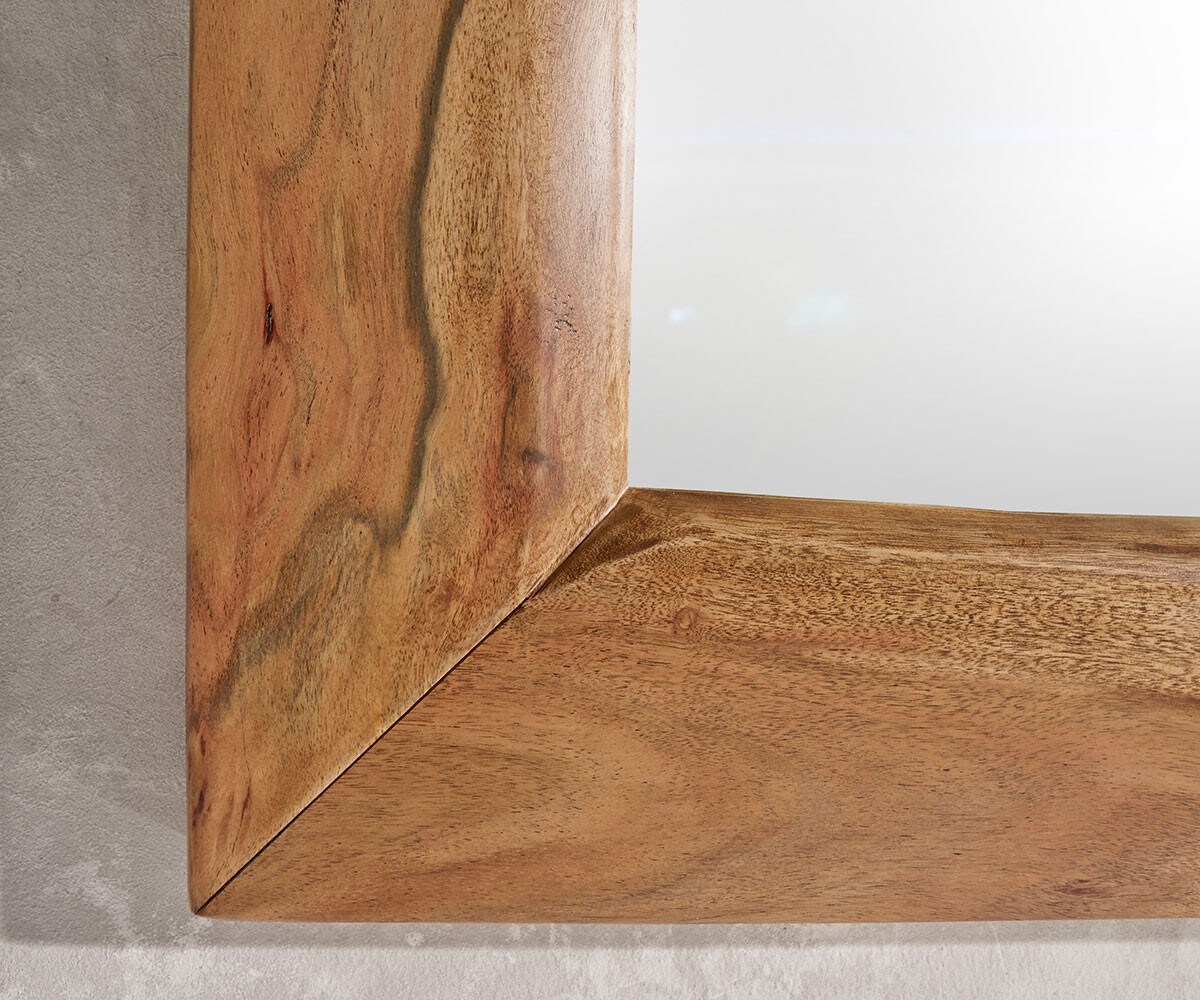 Miroir-mural Live-Edge 135x85 cm acacia nature tronc de l'arbre 6