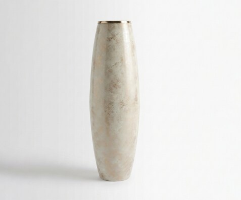 Vase Velino l25 x P25 x H79 cm Verre Alabaster Gold Fait main