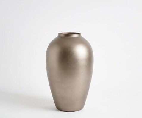 Vase Rondia B21 x T21 x H35 cm Glas Opal Mundgeblasen