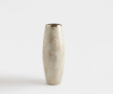 Vase Velino l24 x P24 x H60 cm Verre Alabaster Gold Fait main
