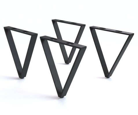 Fuß V-Form 20 cm Metall Schwarz für alle Möbelarten (4er Set)