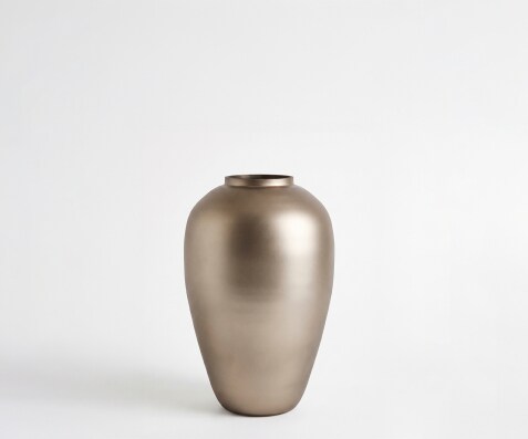 Vase Rondia B17 x T17 x H28 cm Glas Opal Mundgeblasen