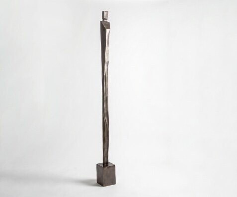 Figur Statera B17 x T16 x H190 cm Aluminium Mokka Bronze Handgemacht